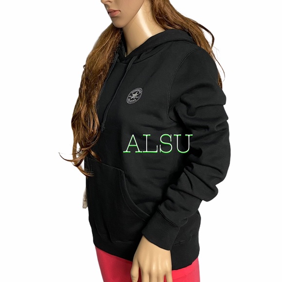 Converse Ladies Hoodie Black Metallic Logo - Picture 2 of 6